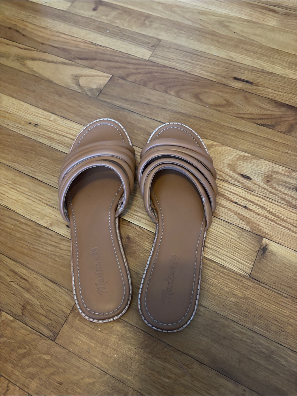 Madewell Tan Padded Slide Sandals